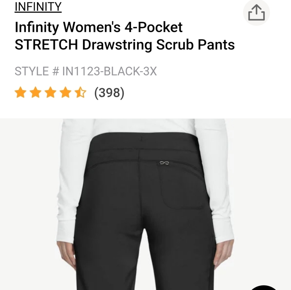 Infinity Women's Black Stretch Joggers